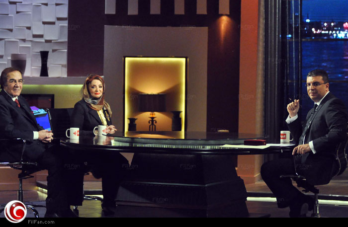 عمرو الليثي خلال حواره مع محمود ياسين وشهيرة في &quot;بوضوح&quot;