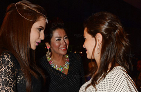 درة ولقاء الخميسي تطمئنان على يسرا اللوزي