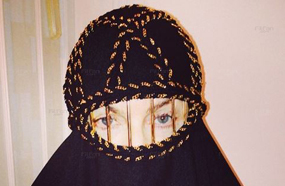 مادونا ترتدي النقاب