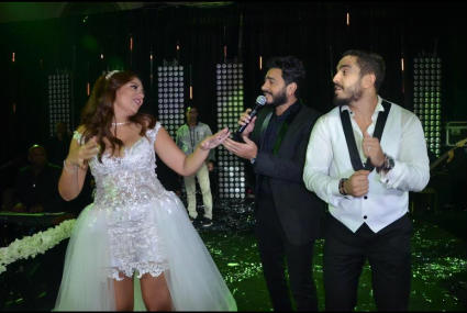 تامر حسني في حفل زفاف ابنة أحمد صيام 