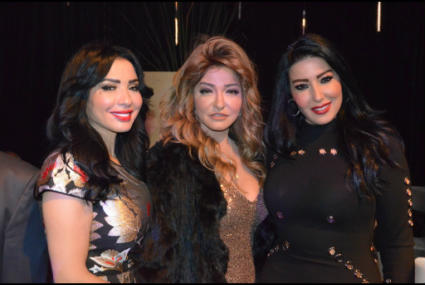 سمية الخشاب وعلا غانم وسهير جودة في حفل برومو ميديا