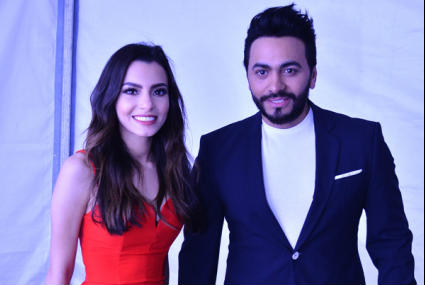 تامر حسني وكارمن سليمان أحيا حفل ليالي التليفزيون