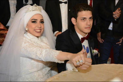 منعم صبري عبد المنعم وعروسه ضحى