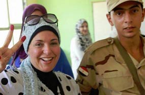 صابرين في اللجنة الانتخابية