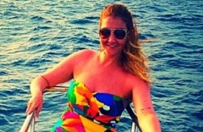 غادة عبد الرازق في قاربها