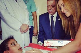 كارول اثناء الزيارة