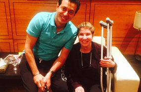 مصطفى شعبان أثناء مقابلته لهالة سرحان