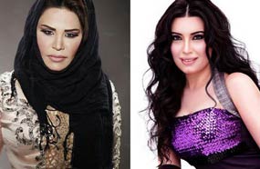 الممثلة المصرية عبير صبري والمطربة الإماراتية أحلام