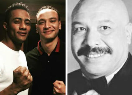 خالد صالح وابنه أحمد مع محمد رمضان 