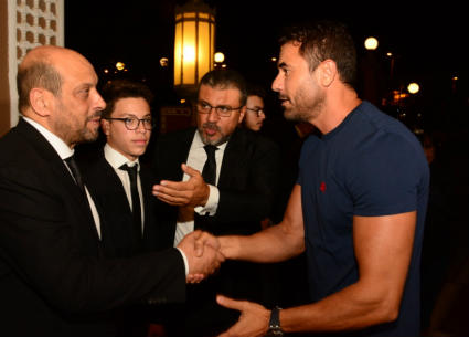 أحمد عز في عزاء الإعلامي سمير التوني