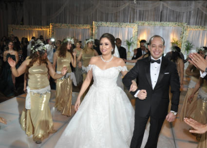 العروسان تامر خالد زكي وسارة أشرف خالد  