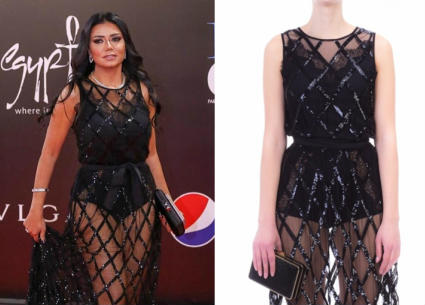 الفستان على متجر khloe Femme مقابل الفستان على رانيا يوسف