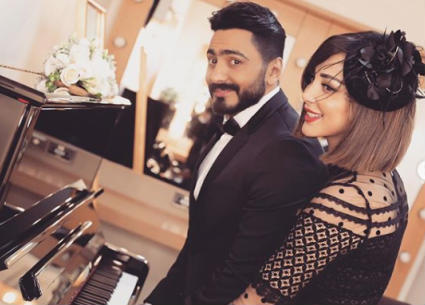 تامر حسني وزوجته بسمة بوسيل