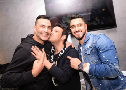 سعد الصغير ونجله مع الحضري
