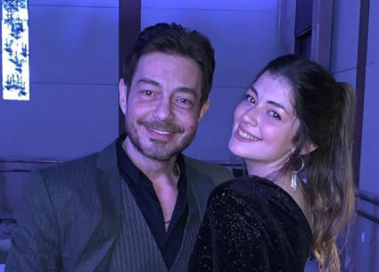 ليلى زاهر ووالدها