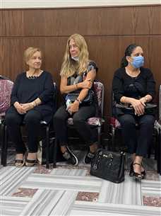 نادين سابا في عزاء وائل المصري