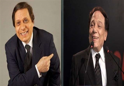 عادل إمام وشبيهه نصر حماد الذي يعمل ممثلًا ويشتهر في دول الخليج بتقليد الزعيم