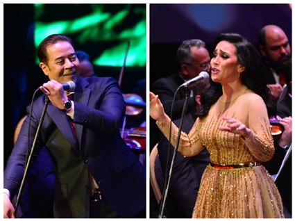 مي فاروق ومدحت صالح