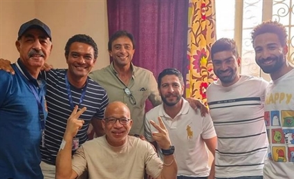 آسر ياسين مع شريف دسوقي وأبطال بـ100 وش