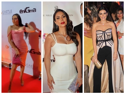 إنجي المقدم وبسنت شوقي ودينا راغب