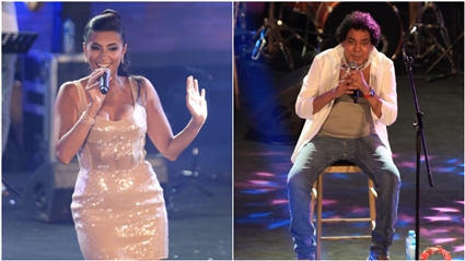 حفل محمد منير وروبي على المسرح الروماني
