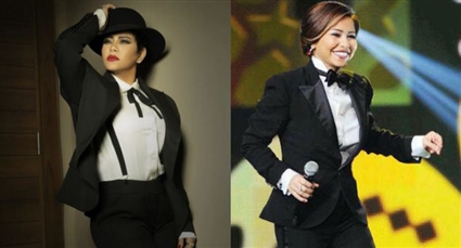 شيرين عبد الوهاب ببدلة رجالي