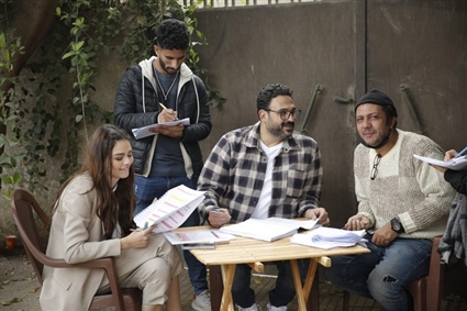 كواليس تصوير مسلسل مكتوب عليا