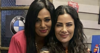 رباب ممتاز وصبا مبارك من كواليس مسلسل توبة