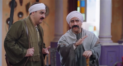 أحمد مكي وهشام إسماعيل في مشهد من الكبير أوي 6