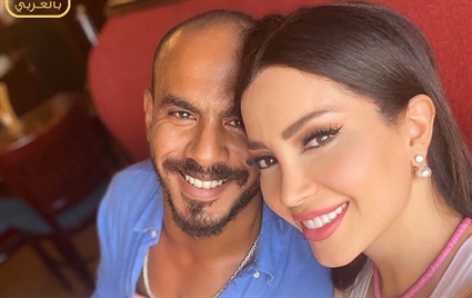 نسرين طافش وزوجها شريف شرقاوي 