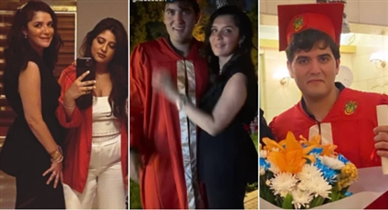 غادة عادل وابنها وابنتها