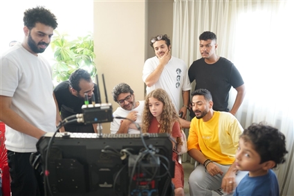 حمادة هلال في كواليس تصوير الكليب