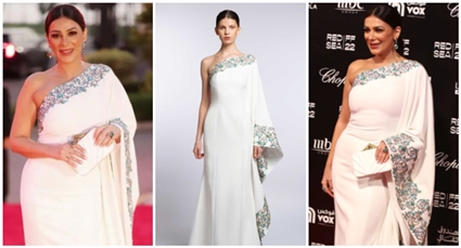 إنجي المقدم والفستان على العارضة