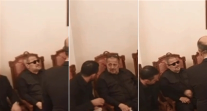 جورج وسوف في عزاء نجله وديع