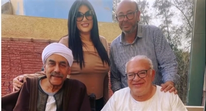 صلاح عبد الله وأحمد بدير في كواليس حضرة العمدة