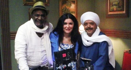 محمد هنيدي وغادة عادل والمخرج سعيد حامد