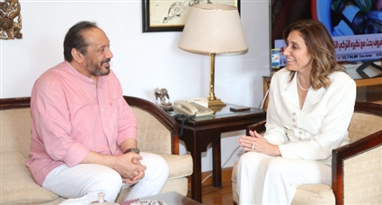 وزيرة الثقافة وعلي الحجار