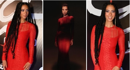 داليا شوقي وفستانها في عرض 5 جولات