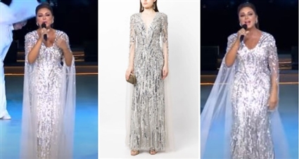 أنغام وفستانها في الندوة التثقيفية