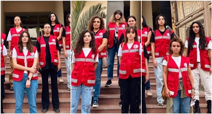 فنانات يشاركن بحملة الهلال الأحمر