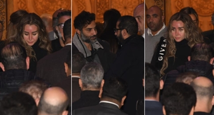 أحمد فهمي وهنا الزاهد في عزاء شقيق أحمد حلمي