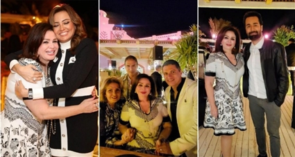إلهام شاهين والنجوم في حفل العشاء الخيري لصالح غزة