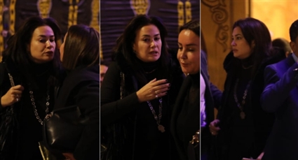 هند صبري في عزاء والدة لطيفة