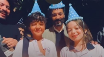 خالد النبوي يحتفل بعيد ميلاد منى احمد زاهر وادم وهدان في كواليس إمبراطورية ميم 