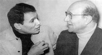 الموسيقار الكبير محمد عبد الوهاب مع العندليب الأسمر عبد الحليم حافظ