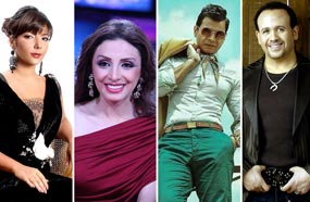هشام عباس ومحمد محيي وأنغام وأصالة