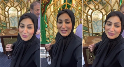 وفاء عامر في زيارة لمقام الشيخ جابر الجازولي (فيديو)