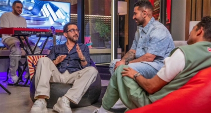 أحمد حلمي وعمرو سعد وأحمد سعد في برنامج بيت السعد