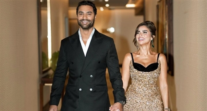 كريم فهمي وزوجته دانيا