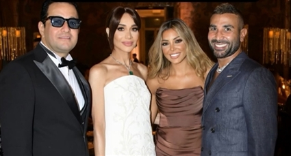 أحمد سعد وعلياء بسيوين وبسمة وهبة وزوجها